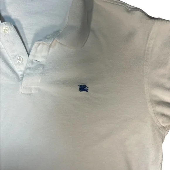 Burberry London White Polo Shirt Men’s 7 Abama Golf Resort Embroidery - Picture 2 of 6